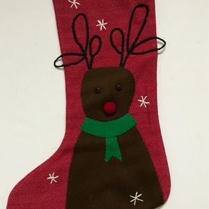 TAG/Tag2U/TagLtd WINTER WHIMSY REINDEER CHRISTMAS STOCKING- NWOT
